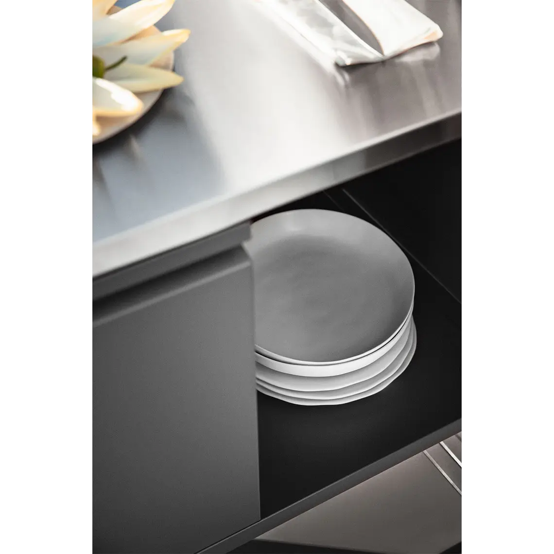 Cocina modular de exterior de 3 piezas con fregadero y almacenaje en acero Renira 3