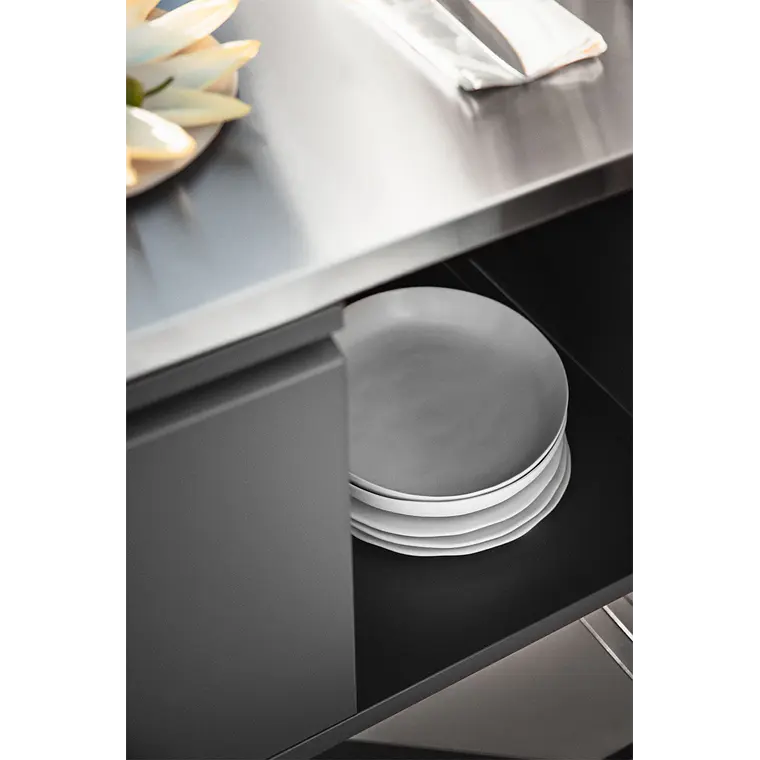 Cocina modular de exterior de 3 piezas con fregadero y almacenaje en acero Renira 3
