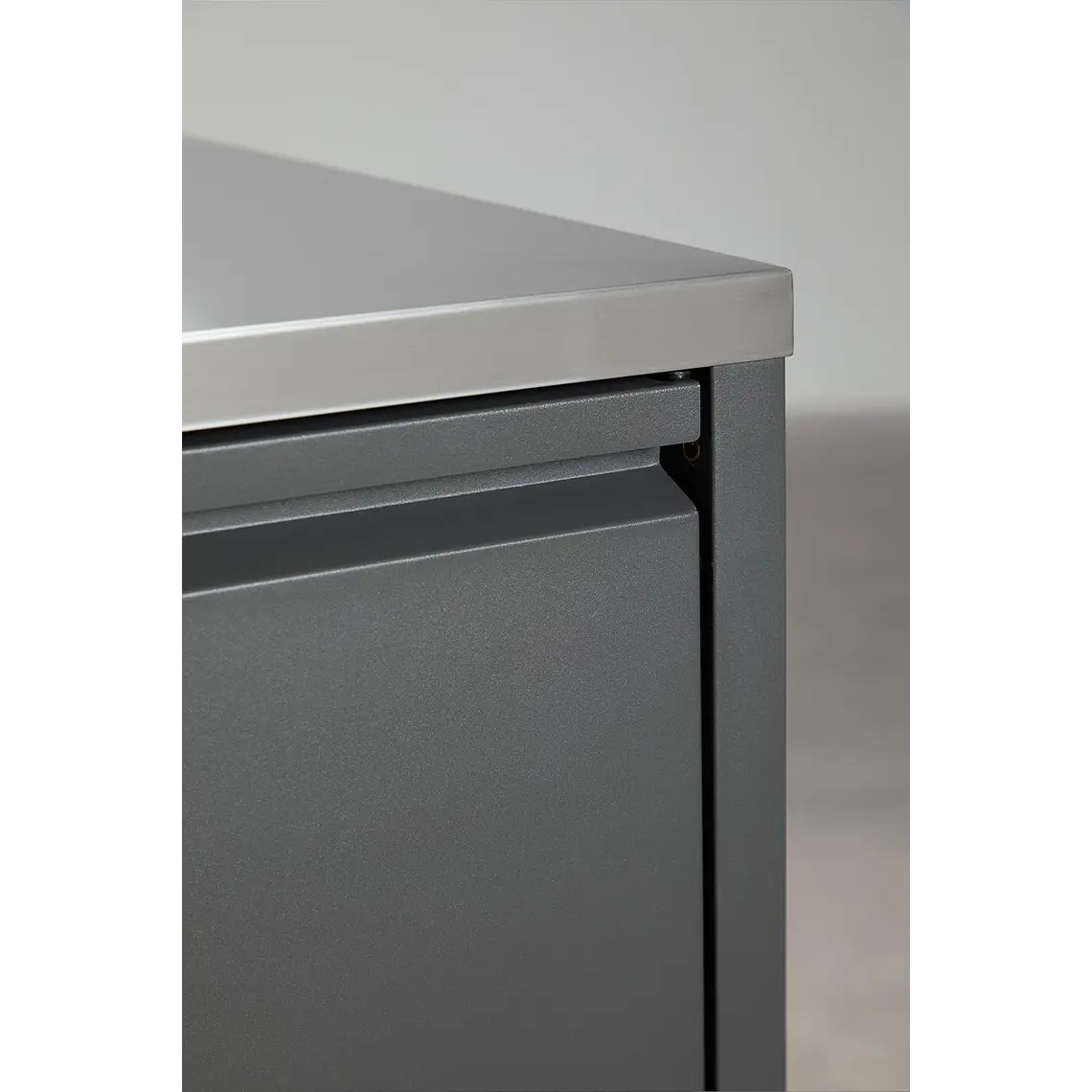 Cocina modular de exterior de 3 piezas con fregadero y almacenaje en acero Renira 5