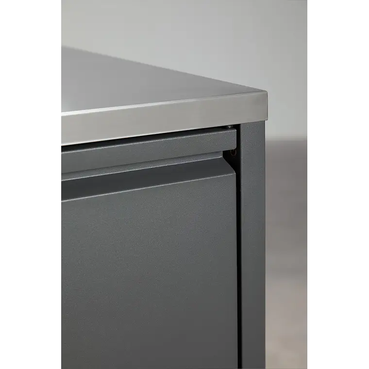 Cocina modular de exterior de 3 piezas con fregadero y almacenaje en acero Renira 5