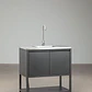 Cocina modular de exterior de 3 piezas con fregadero y almacenaje en acero Renira - Miniatura 6