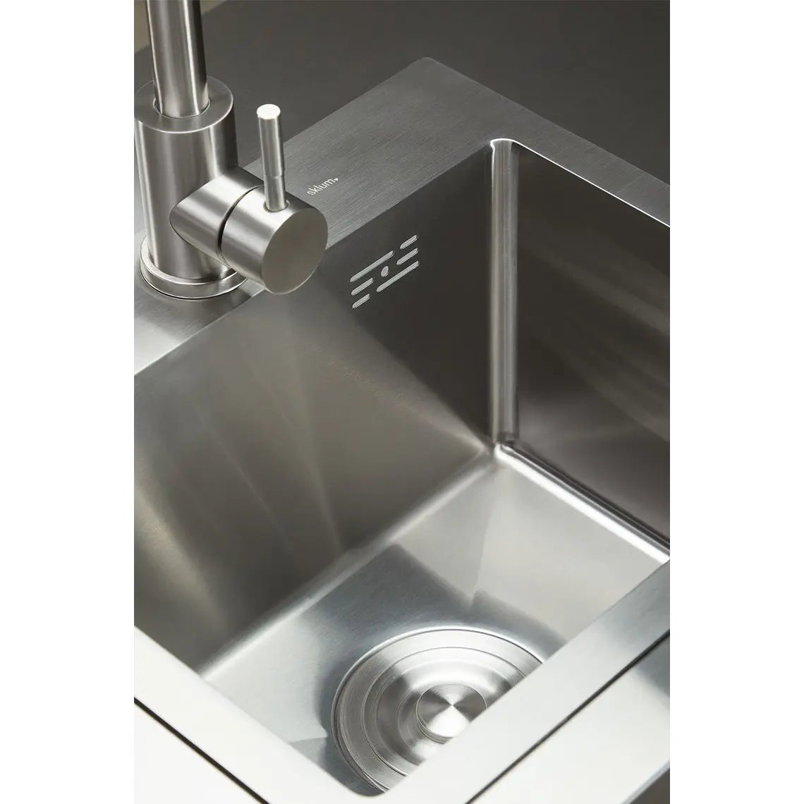 Cocina modular de exterior de 3 piezas con fregadero y almacenaje en acero Renira 7