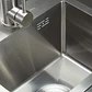 Cocina modular de exterior de 3 piezas con fregadero y almacenaje en acero Renira - Miniatura 7