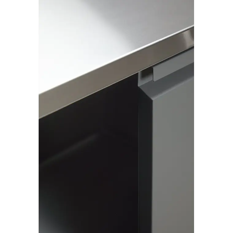 Cocina modular de exterior de 3 piezas con fregadero y almacenaje en acero Renira 9