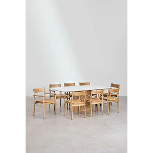 Conjunto de comedor Daeara en cerámica