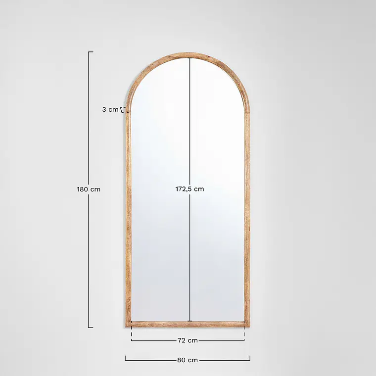 Espejo de dormitorio Norel en madera de mango 9
