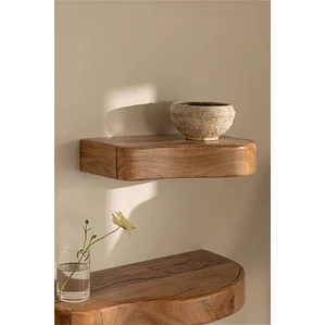 Estante de pared con almacenaje en madera de acacia