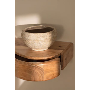 Estante de pared con almacenaje en madera de acacia
