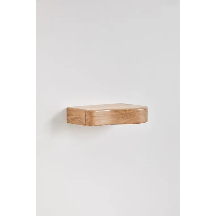 Estante de pared con almacenaje en madera de acacia 3