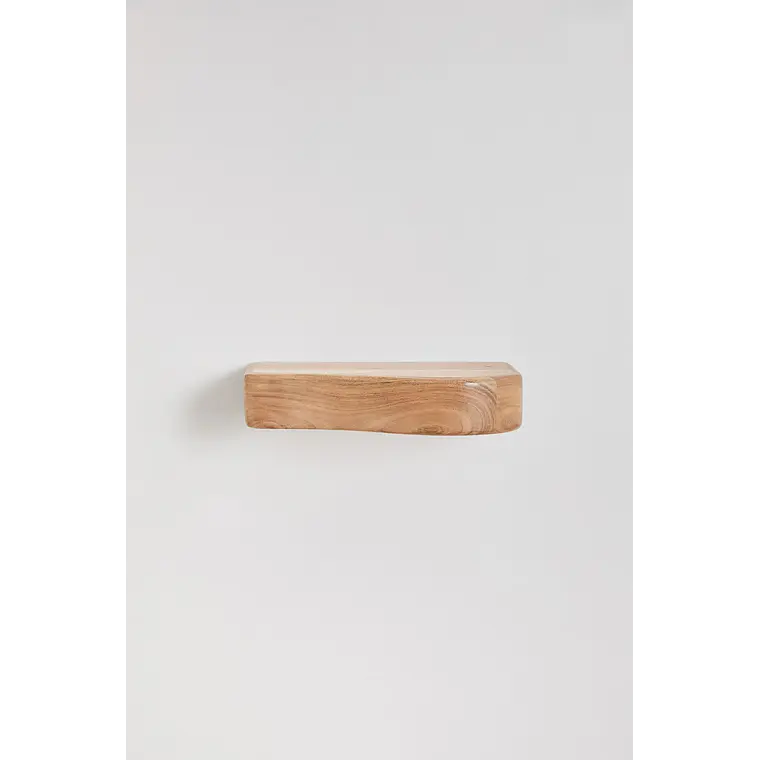 Estante de pared con almacenaje en madera de acacia 4