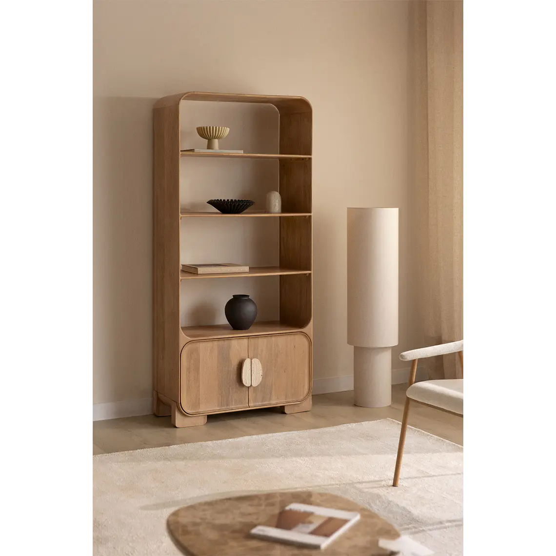 Alaro · Estantería en acabado madera de 90 cm 1