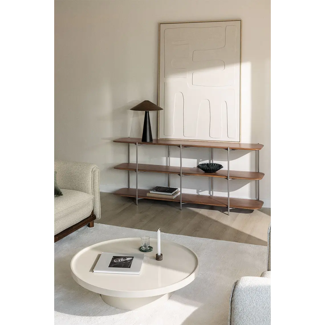 Estantería en madera de mango y acero inoxidable 1
