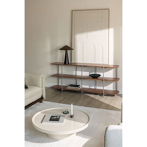Estantería en madera de mango y acero inoxidable