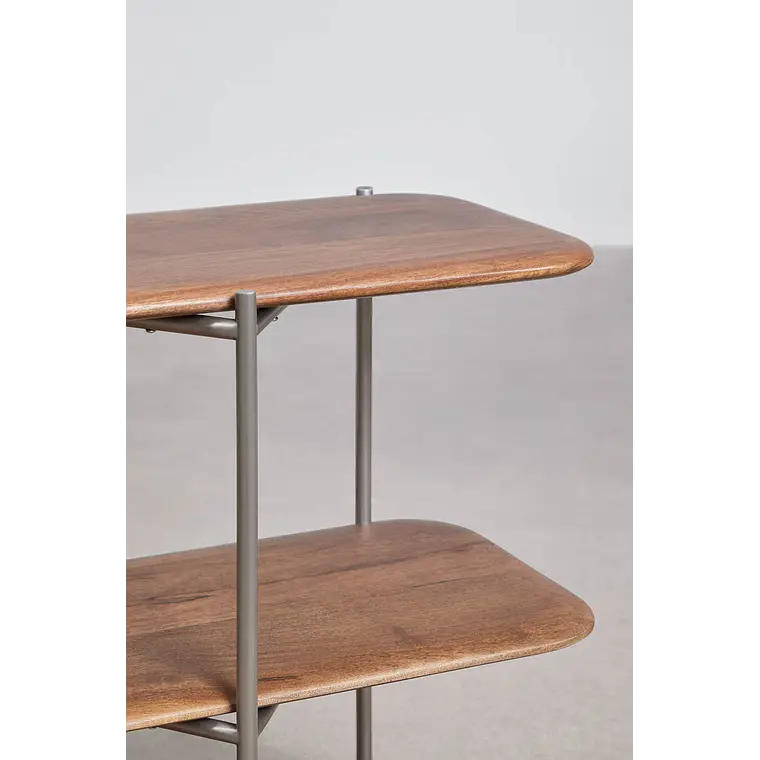 Estantería en madera de mango y acero inoxidable 6