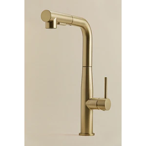 Grifo de cocina de exterior con caño alto extraíble en acero inoxidable Garina