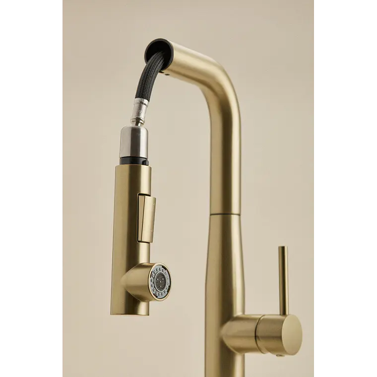 Grifo de cocina de exterior con caño alto extraíble en acero inoxidable Garina 4