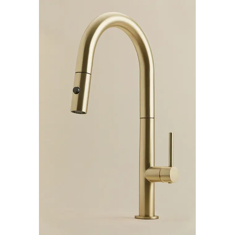 Grifo de cocina de exterior con caño alto extraíble en acero inoxidable Gavina 1