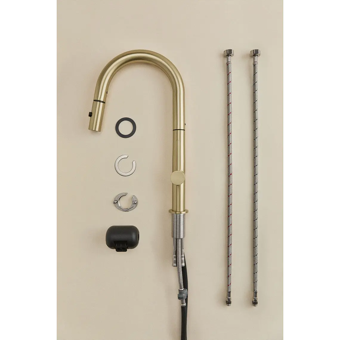 Grifo de cocina de exterior con caño alto extraíble en acero inoxidable Gavina 6