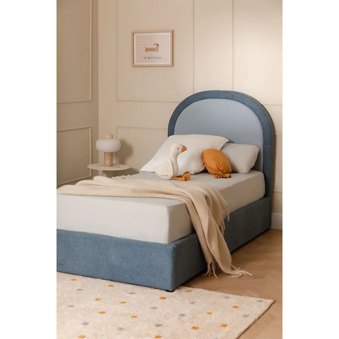 Lunara · Cama infantil con canapé en borreguito 2