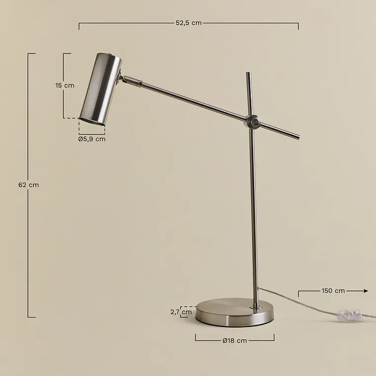 Lámpara de mesa en hierro 8