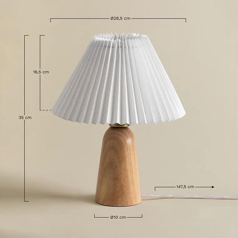 Lámpara de mesa en madera 9