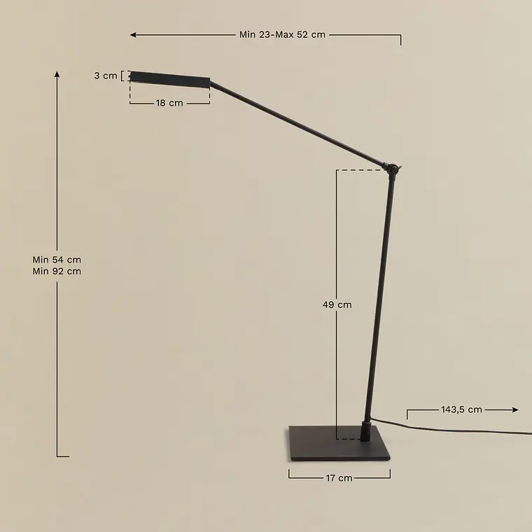 Lámpara de mesa LED en metal 10