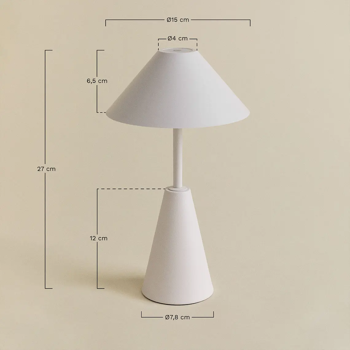 Lámpara de mesa LED inalámbrica en hierro 9