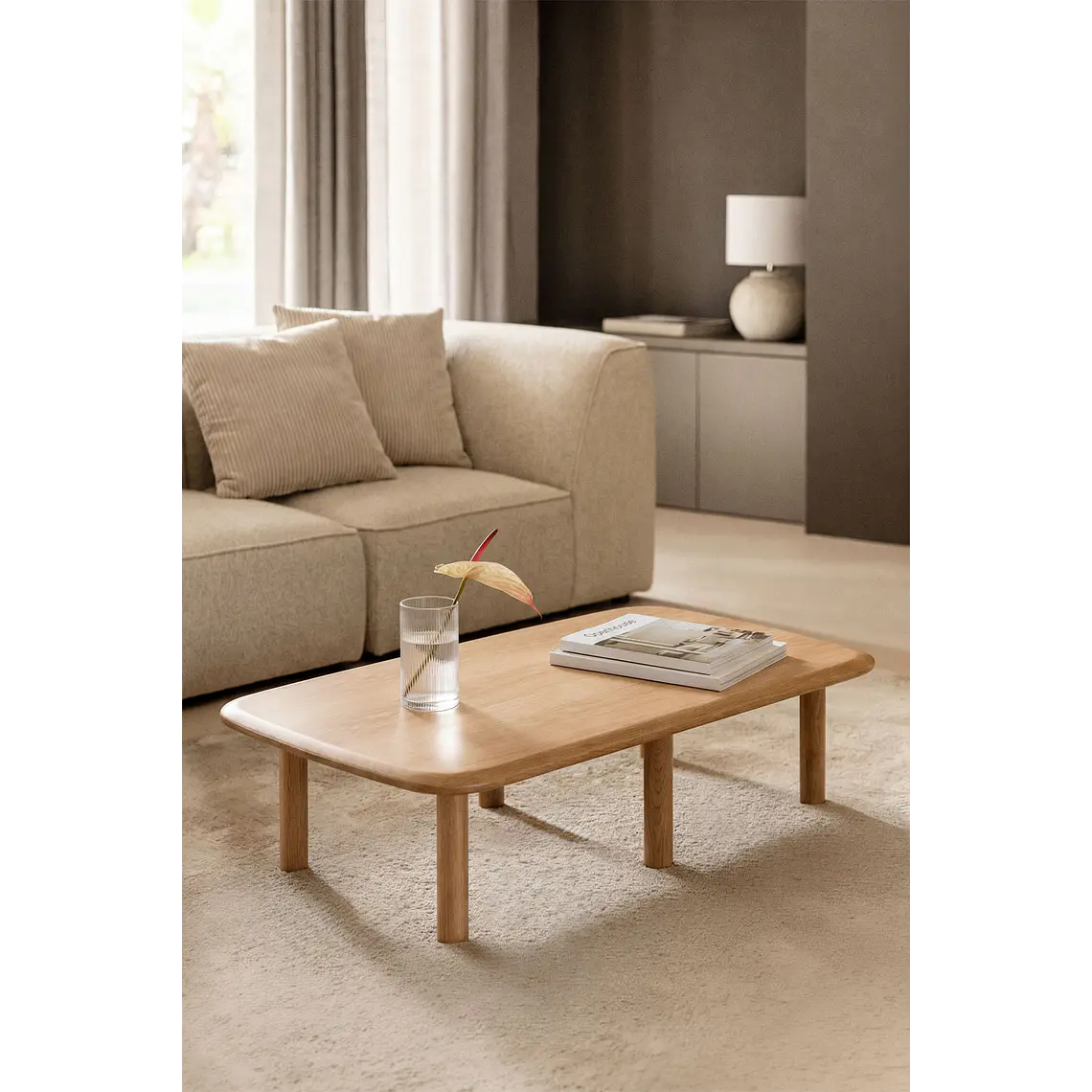 Areris · Mesa de centro en acabado madera de 100 cm 1