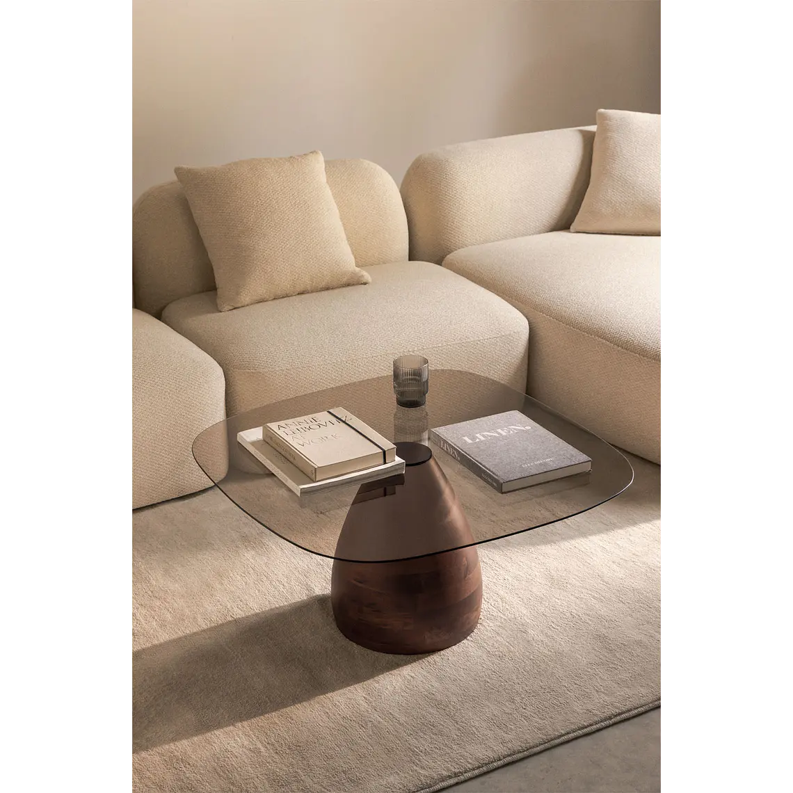 Arilen · Mesa de centro en cristal de 80 cm 1