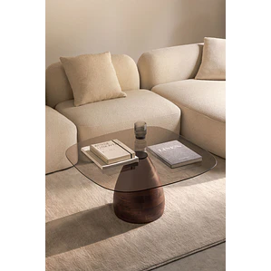 Arilen · Mesa de centro en cristal de 80 cm
