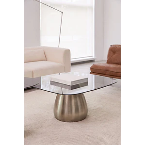 Arilen · Mesa de centro en cristal de 80 cm