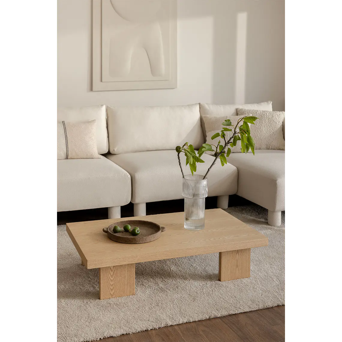 Eliena · Mesa de centro en acabado madera de 100 cm 1