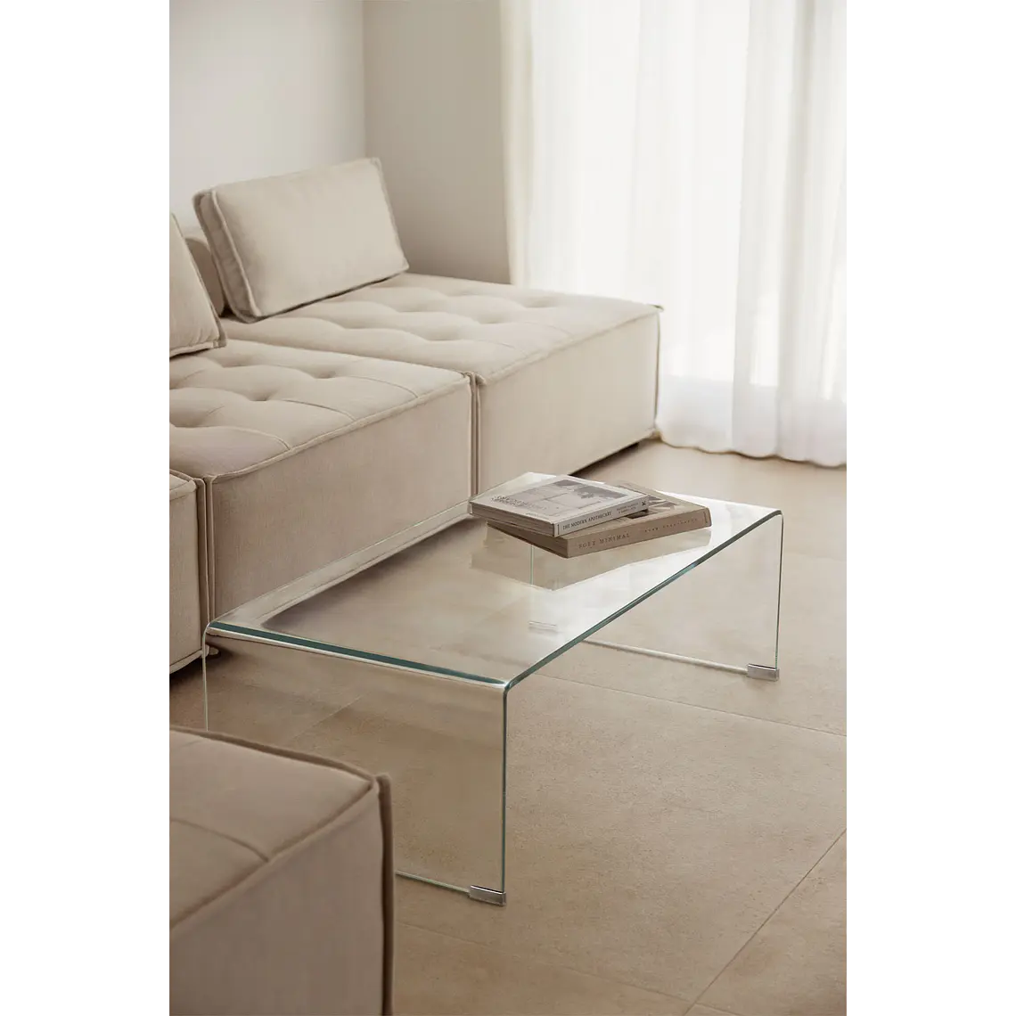 Lioven · Mesa de centro en cristal de 110 cm 1