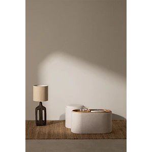 Luaro · Mesa de centro en acabado madera de 75 cm