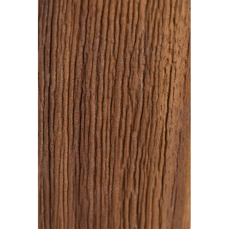 Mesa de centro para jardín redonda en cemento y madera de acacia Lenia 5