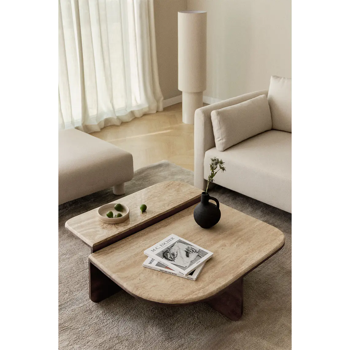 Veren · Mesa de centro en piedra de 90 cm 1
