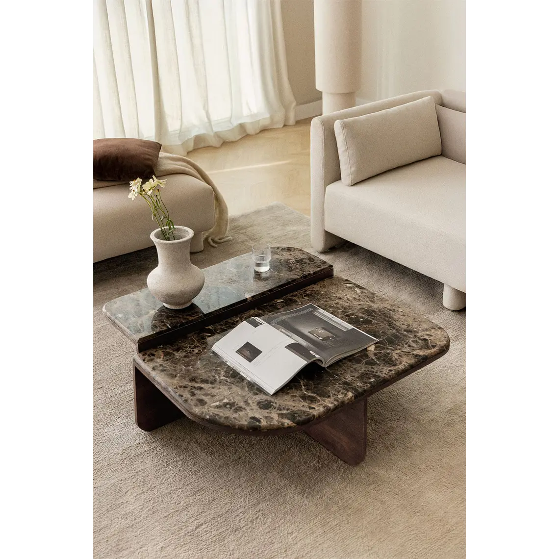 Veren · Mesa de centro en piedra de 90 cm 2