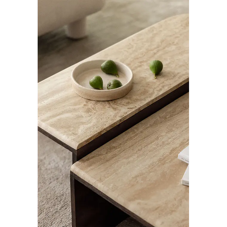 Veren · Mesa de centro en piedra de 90 cm 5