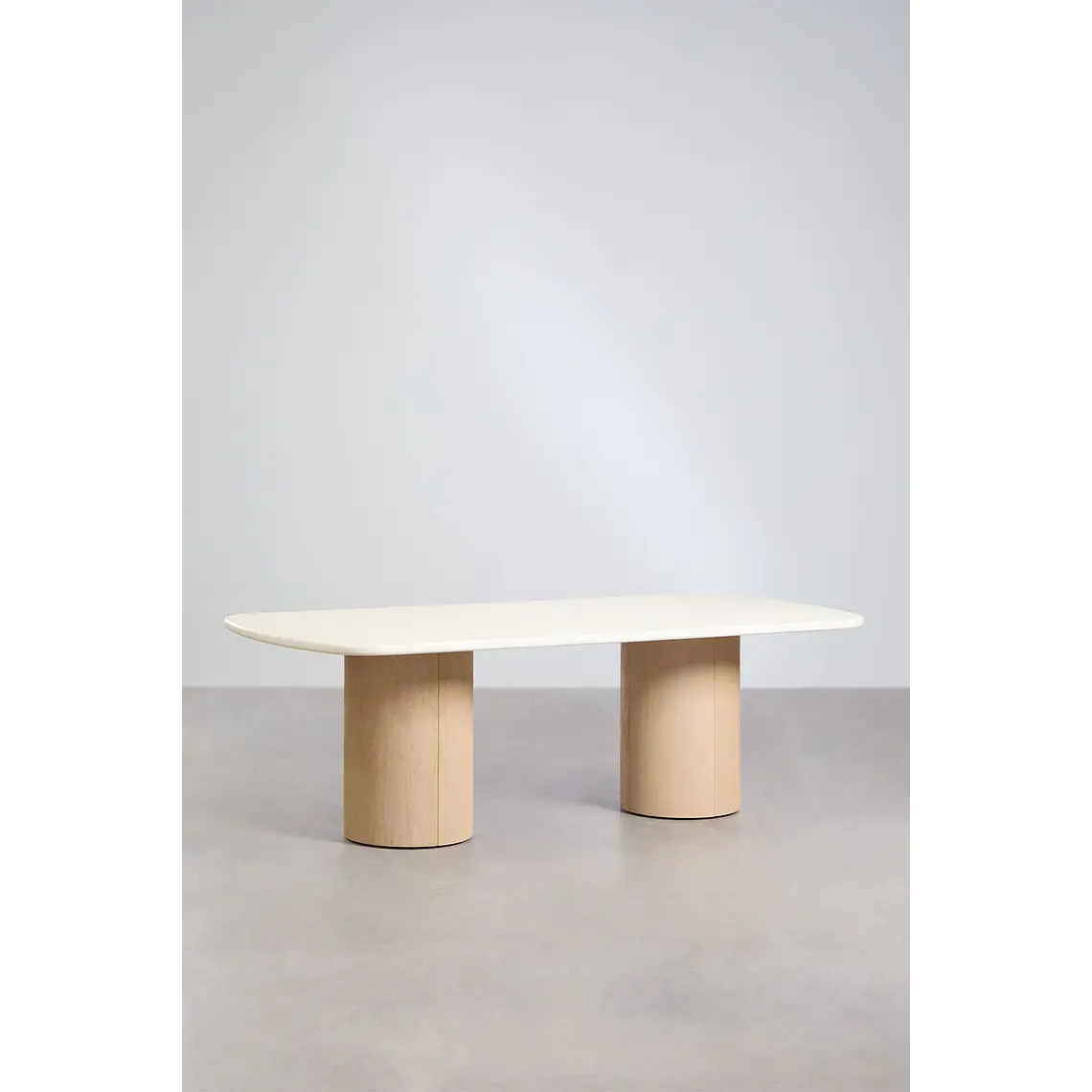 Mesa de comedor Alven en acabado cemento 1