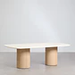Mesa de comedor Alven en acabado cemento - Miniatura 1