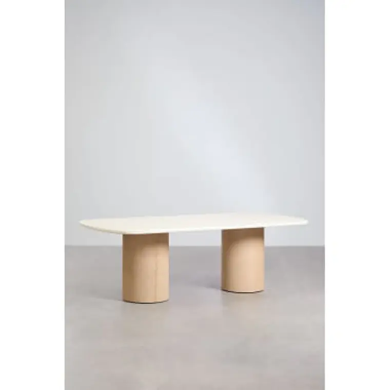 Mesa de comedor Alven en acabado cemento 8