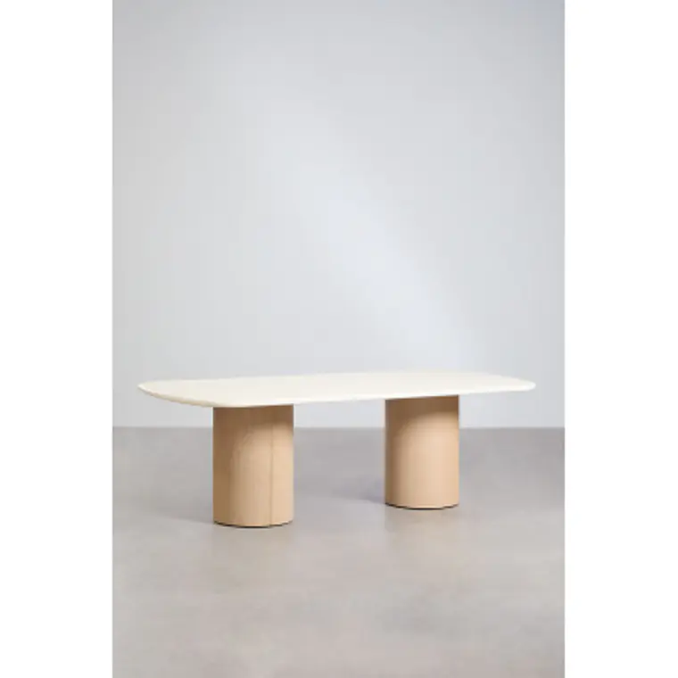 Mesa de comedor Alven en acabado cemento 9
