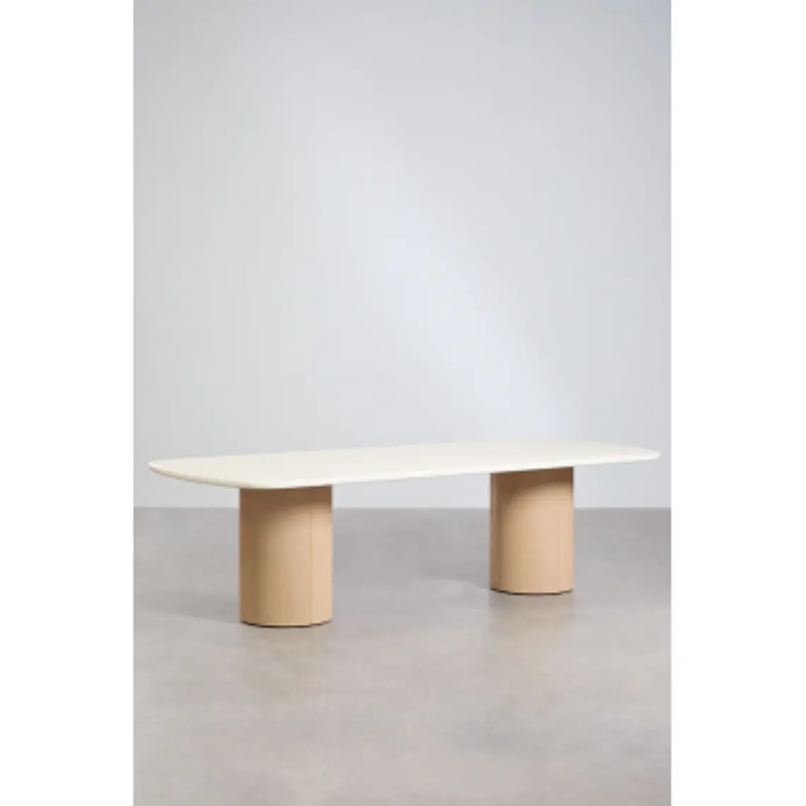 Mesa de comedor Alven en acabado cemento 10