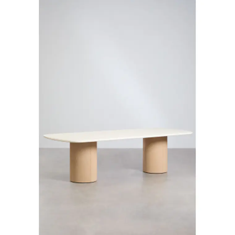 Mesa de comedor Alven en acabado cemento 10