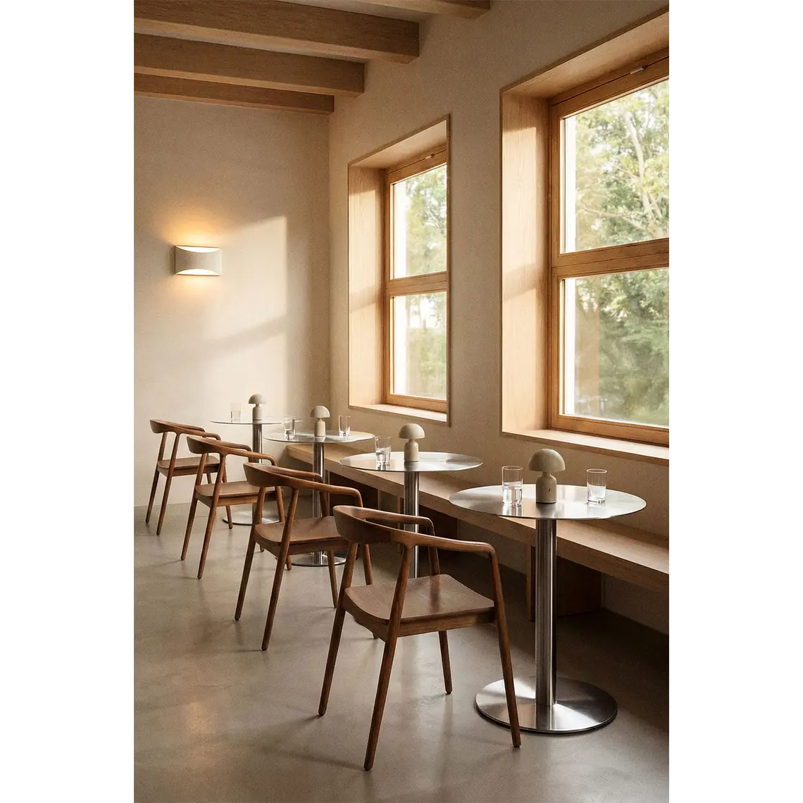 Mesa de comedor Naelara en acero 1