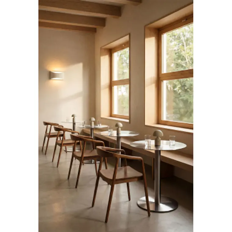 Mesa de comedor Naelara en acero 10