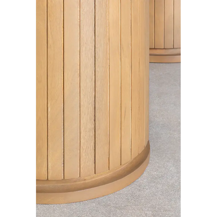Mesa de comedor ovalada en madera de mango 6