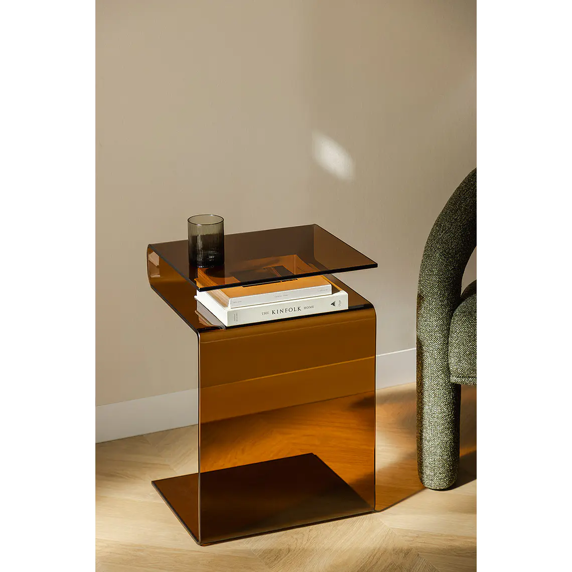 Liodor · Mesa lateral en cristal de 35 cm 2