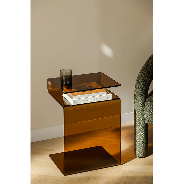 Liodor · Mesa lateral en cristal de 35 cm 2