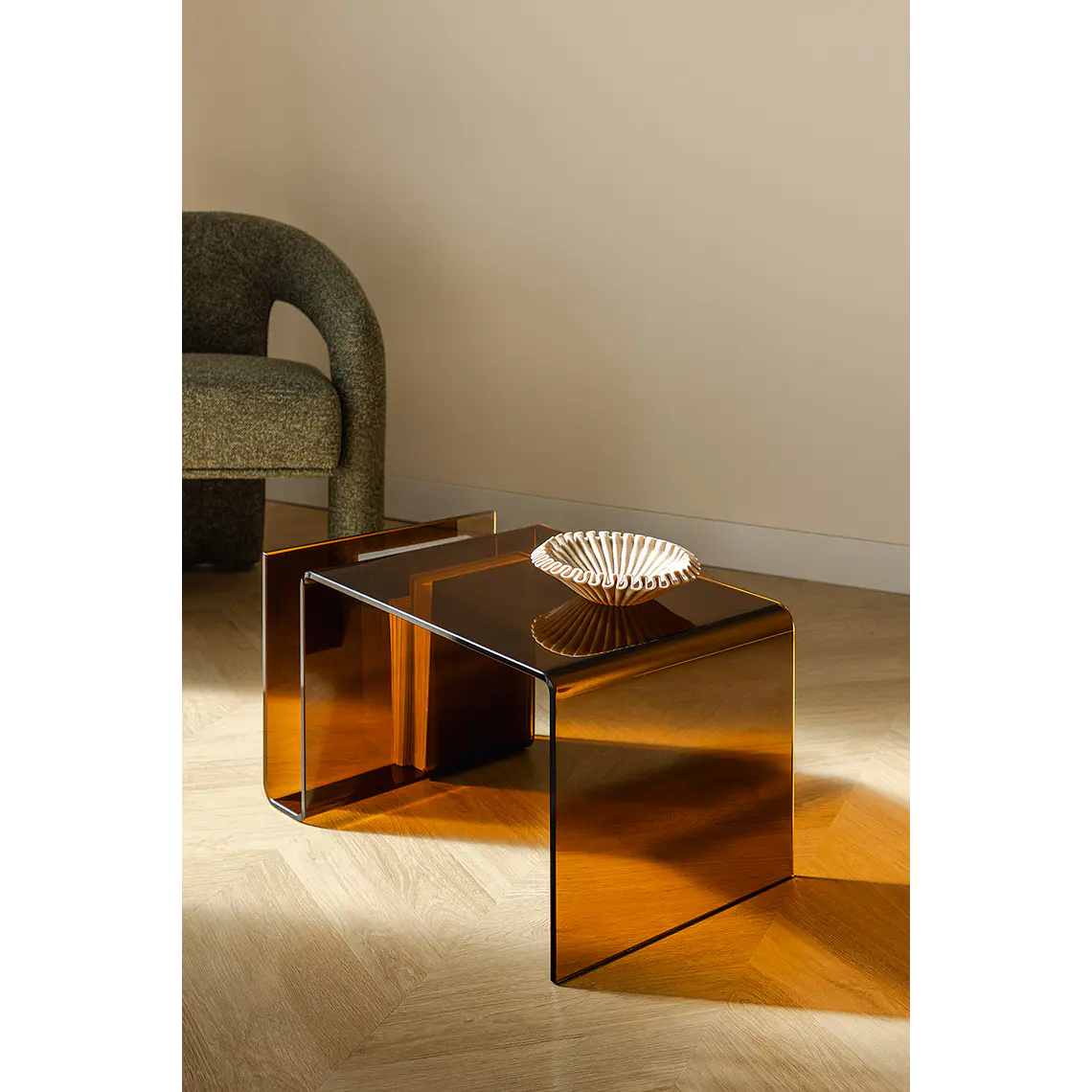 Liodor · Mesa lateral en cristal de 35 cm 12